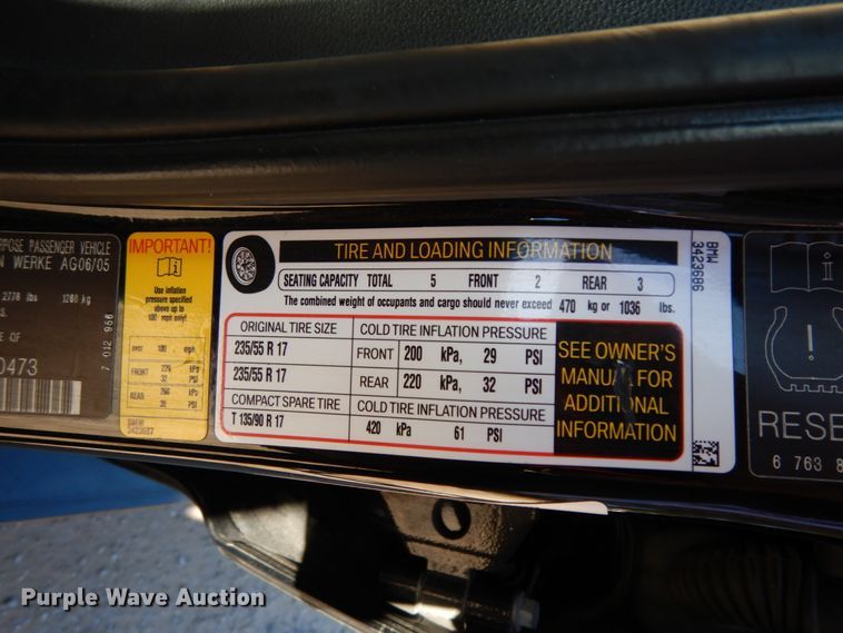 image for item DJ8135 2005 BMW X3  SUV