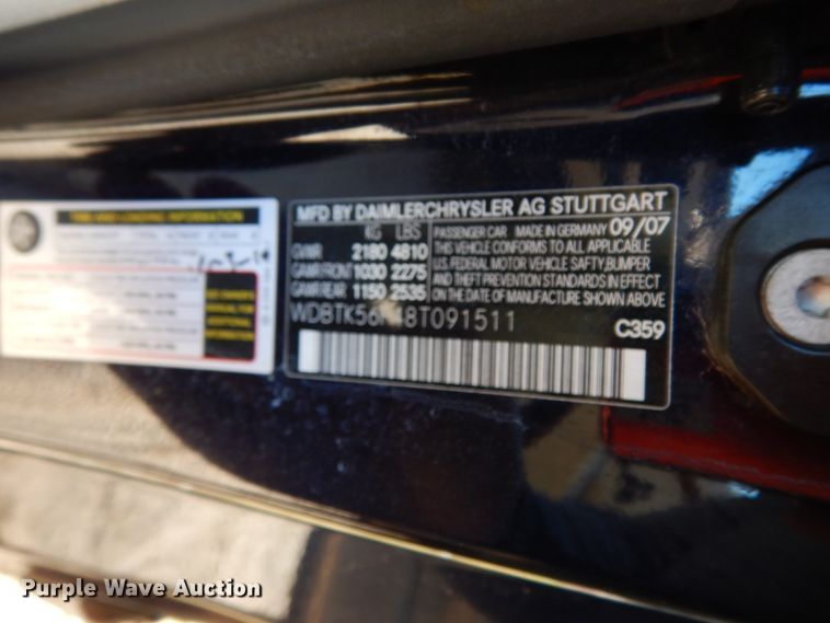 image for item DJ8136 2008 Mercedes Benz CLK350 convertible