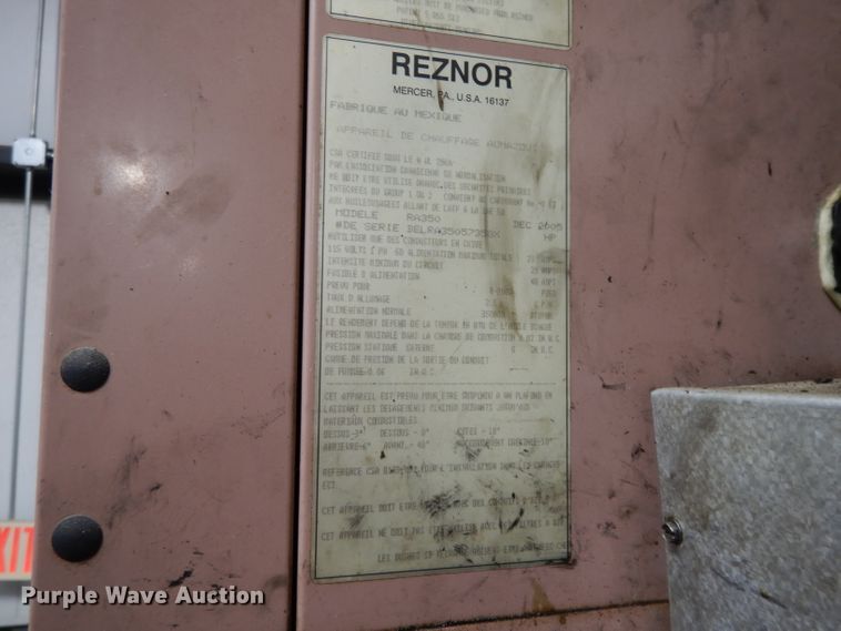 image for item DL2522 2005 Reznor RA350 waste oil heater