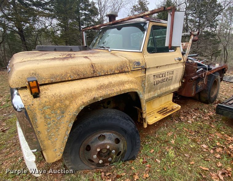 image for item EL9607 1974 Ford F600  flatbed truck