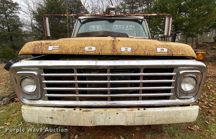 image for item EL9607 1974 Ford F600  flatbed truck