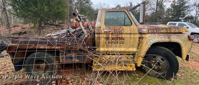 image for item EL9607 1974 Ford F600  flatbed truck
