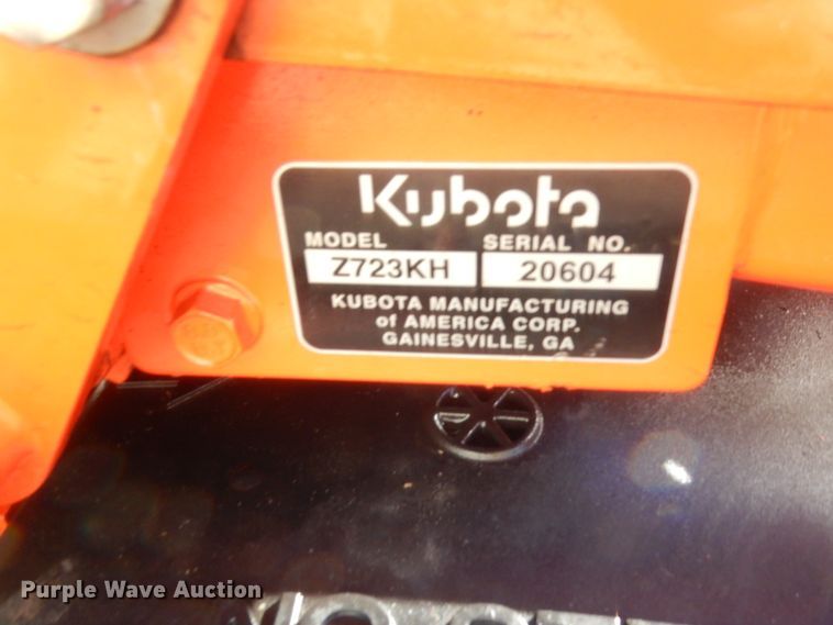 image for item HG9758 2017 Kubota Z723  ZTR lawn mower