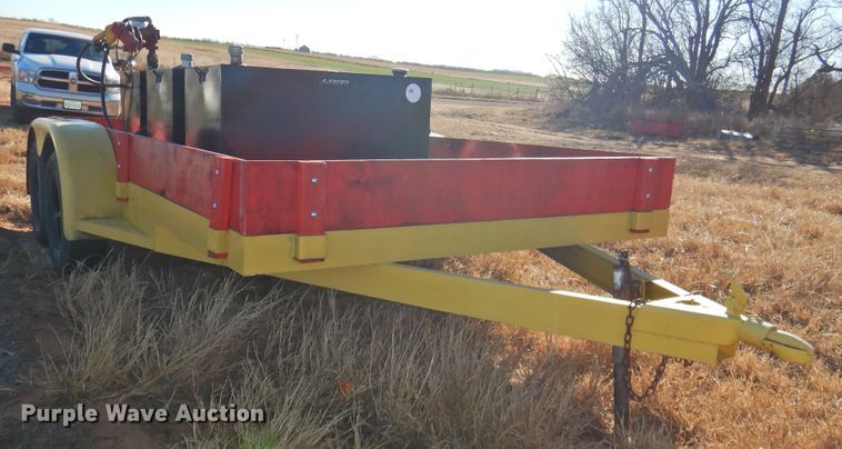 image for item HU9720 Shop built utility trailer with fuel tank system