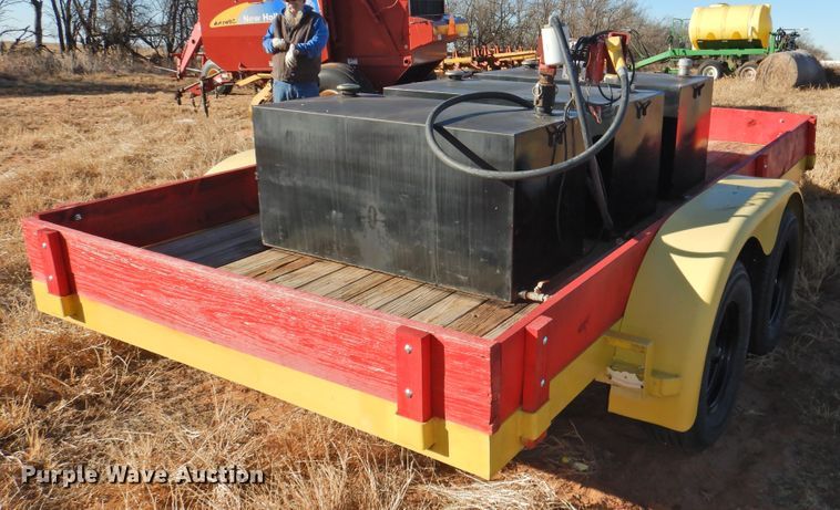 image for item HU9720 Shop built utility trailer with fuel tank system