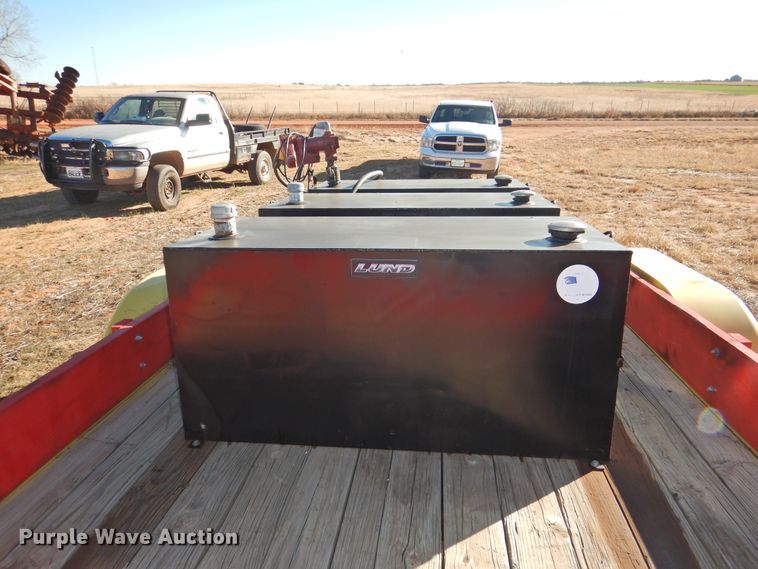 image for item HU9720 Shop built utility trailer with fuel tank system