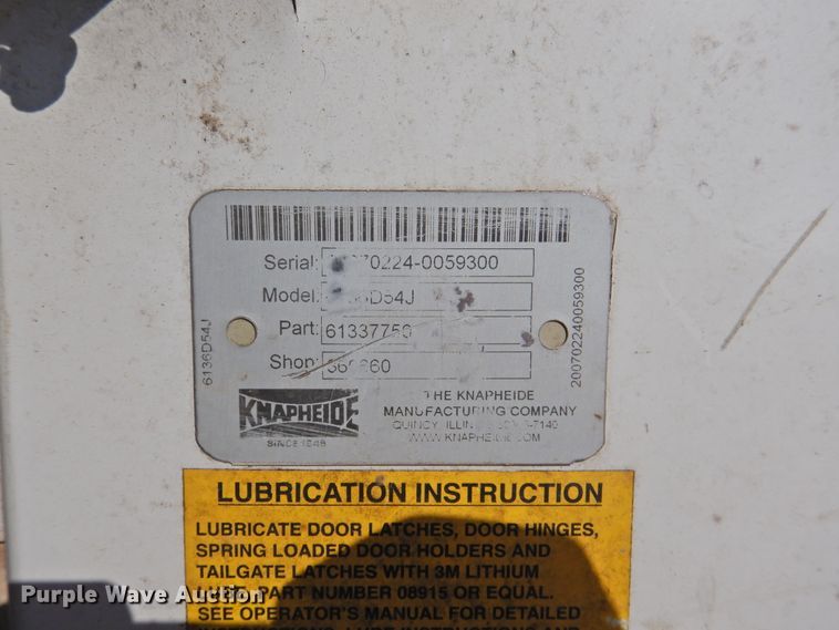 image for item HU9725 2007 Chevrolet C4500  utility truck