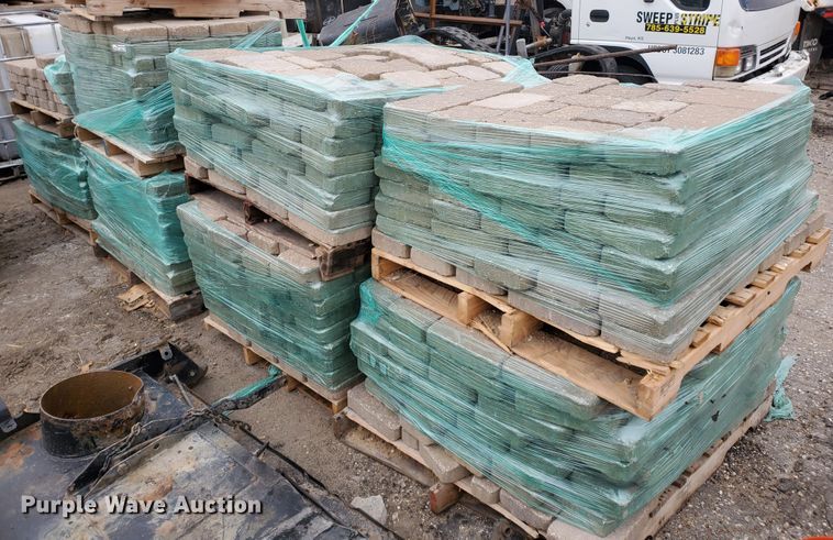 image for item HW9530 (8) pallets of concrete paver bricks