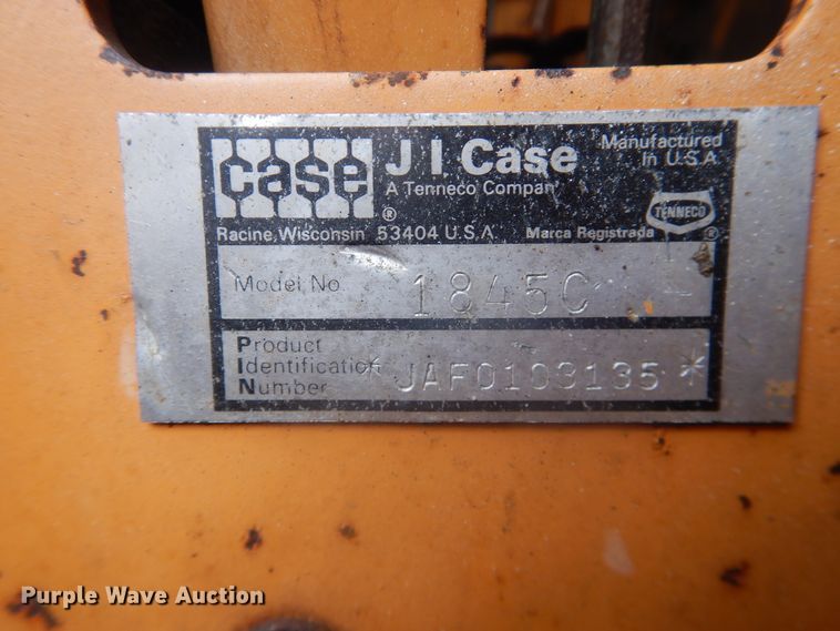 image for item DJ4912 1993 Case 1845C  skid steer loader