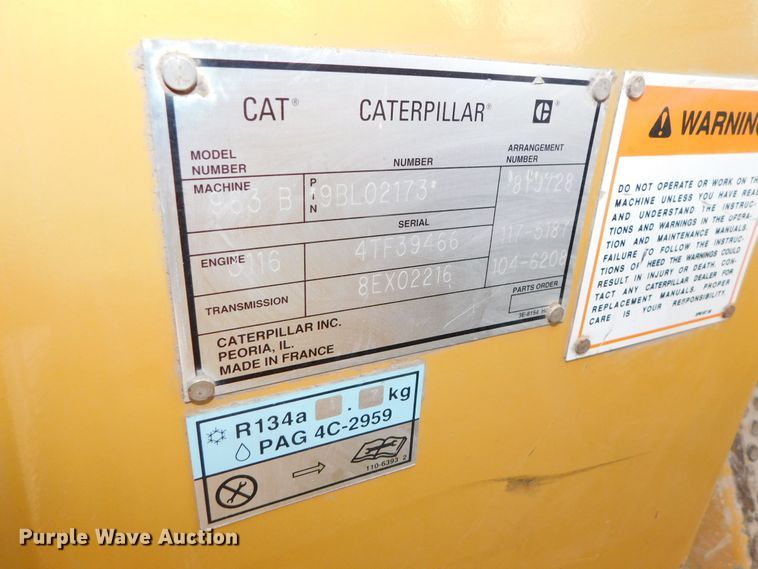 image for item DJ5886 1997 Caterpillar 963B  track loader