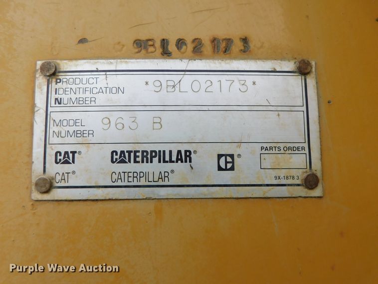image for item DJ5886 1997 Caterpillar 963B  track loader