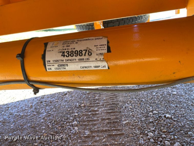 image for item EL9620 2018 Kauffman equipment trailer