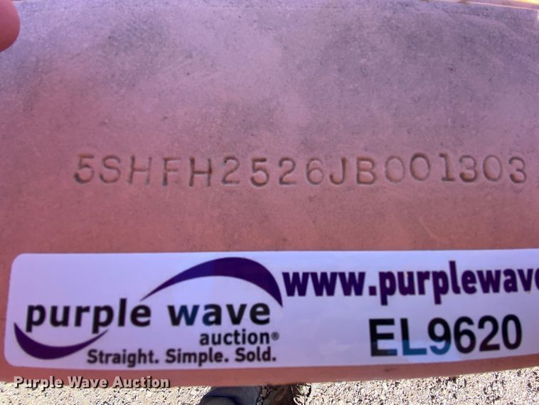 image for item EL9620 2018 Kauffman equipment trailer