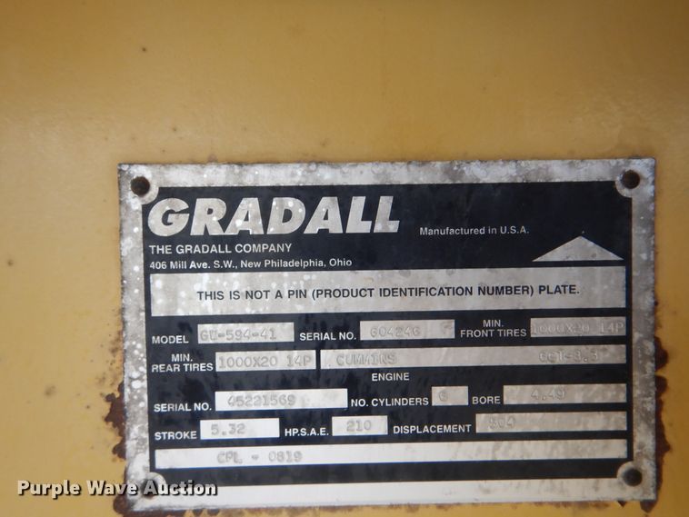 image for item HX9042 1995 Gradall XL4100  wheeled excavator