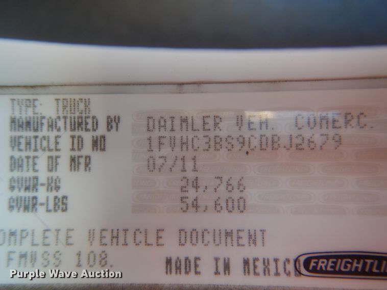 image for item HX9057 2012 Freightliner Business Class M2  crane truck