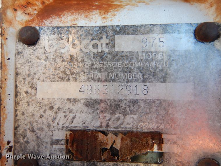 image for item HX9059 Bobcat 975  skid steer loader