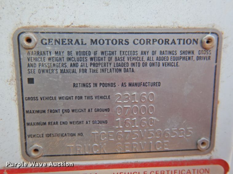 image for item DG1518 1975 GMC 6500  grain truck