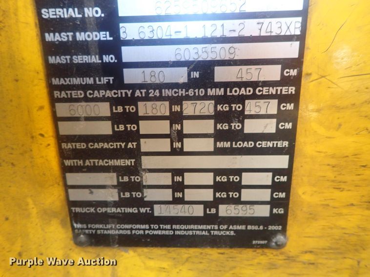 image for item HC9791 Sellick SG-60R  forklift