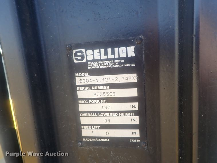 image for item HC9791 Sellick SG-60R  forklift