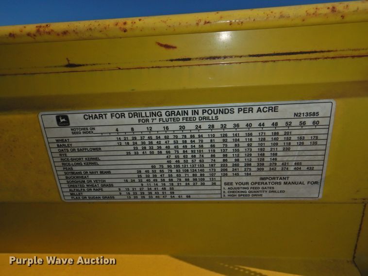 image for item HU9724 (2) John Deere 8300 grain drills