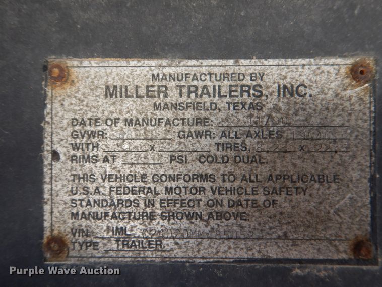 image for item DJ0758 1990 Miller shower trailer
