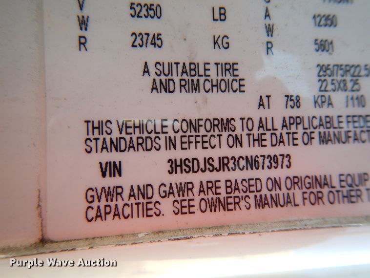 image for item HX9506 2012 International ProStar Plus  semi truck