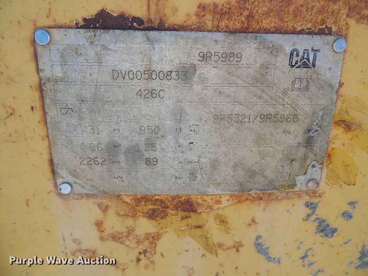 image for item DC2848 2000 Caterpillar 426C  backhoe