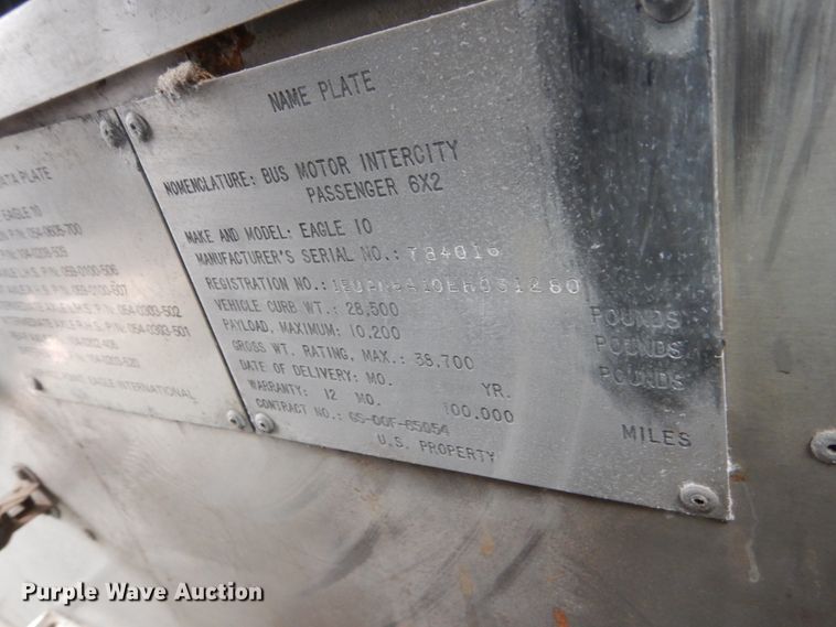 image for item DC8776 1984 Eagle 10  coach bus