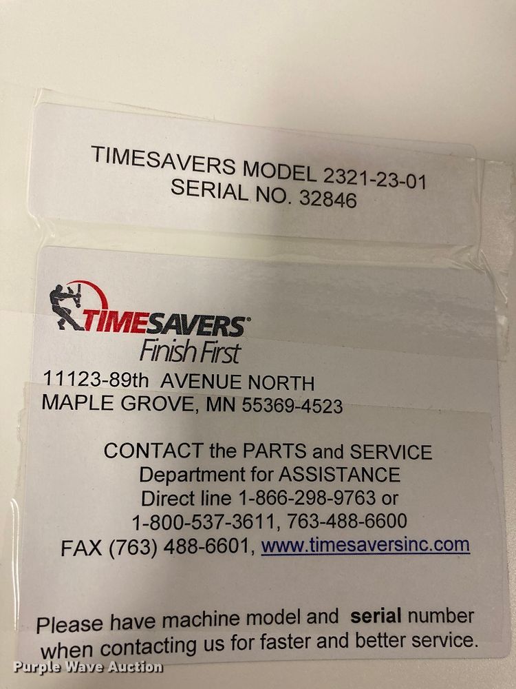 image for item DI8449 2017 Timesaver belt sander