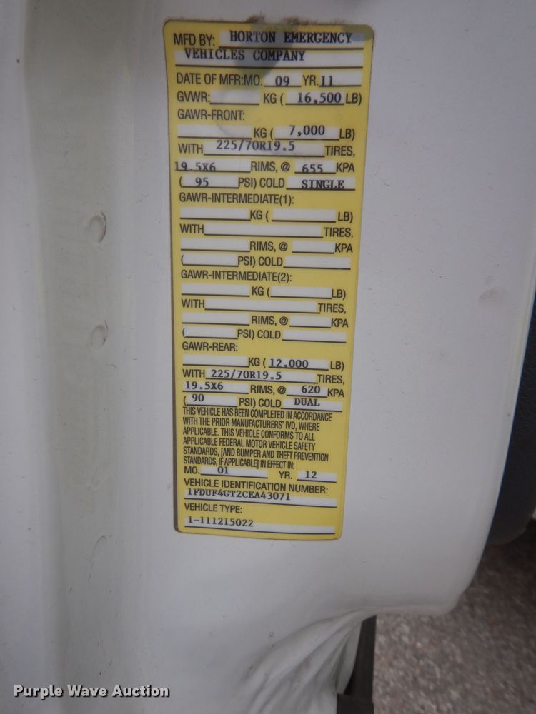 image for item DJ2749 2012 Ford F450 Super Duty  ambulance