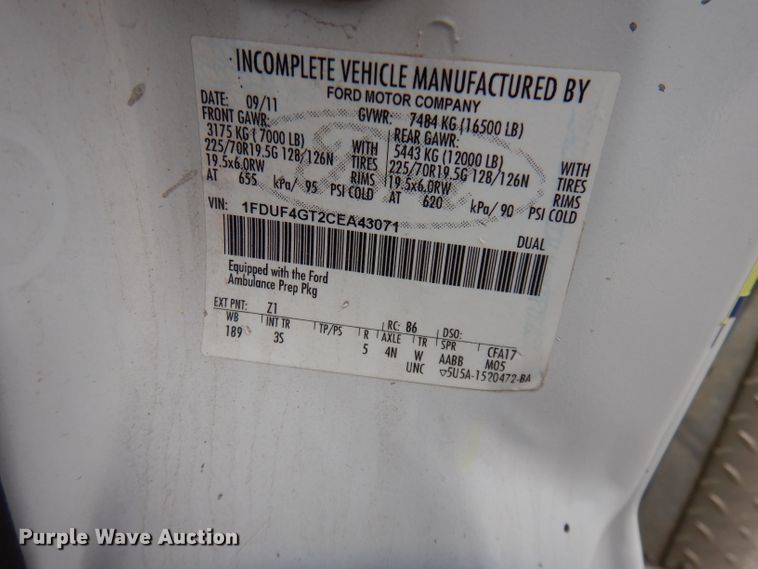 image for item DJ2749 2012 Ford F450 Super Duty  ambulance