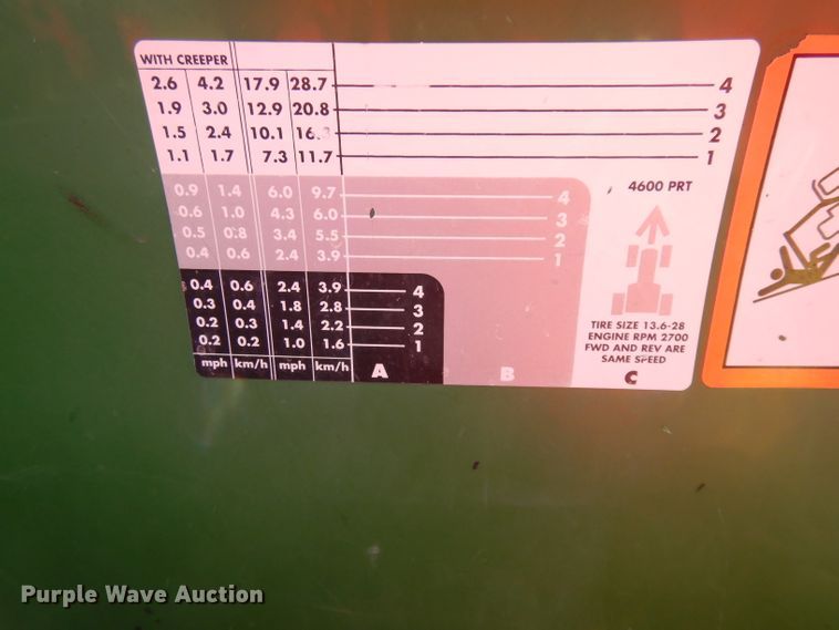 image for item DJ2774 1999 John Deere 4600  MFWD tractor