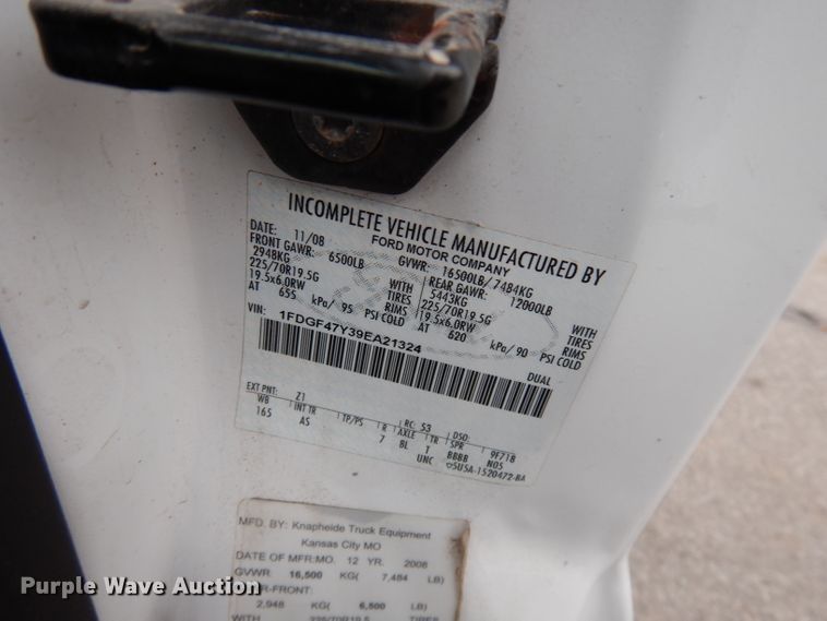 image for item DJ2780 2009 Ford F450 Super Duty  dump truck