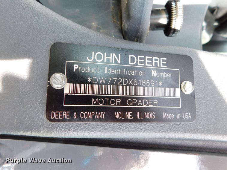 image for item DJ5910 2008 John Deere 772D  motor grader