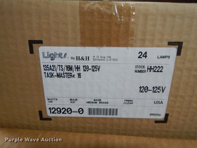 image for item DL2586 Approximately 480 H&H light bulbs