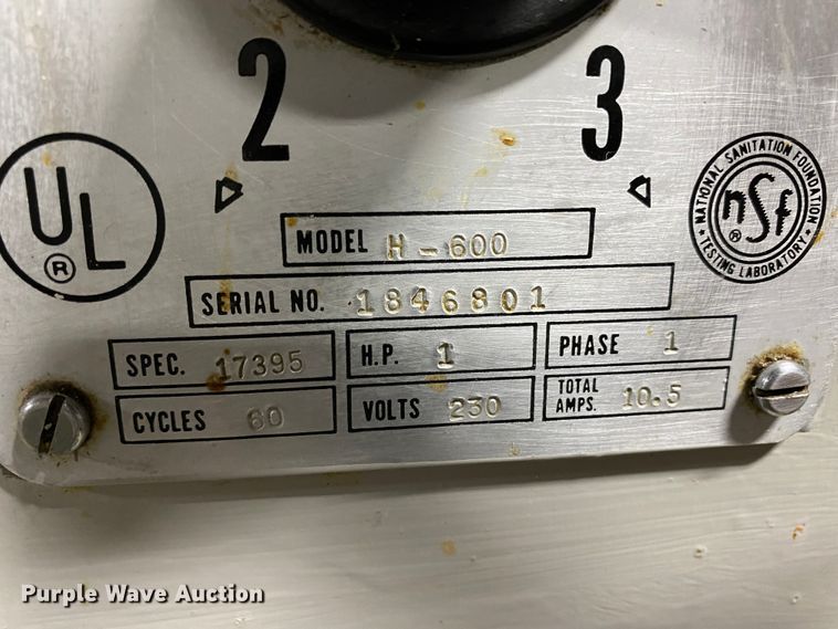 image for item EL9749 Hobart H600 mixer