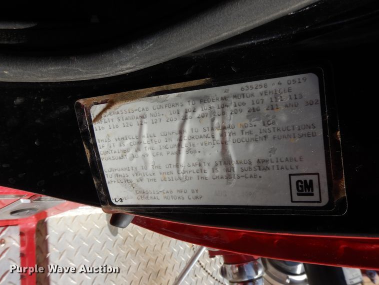 image for item GK9694 1980 Chevrolet Custom Deluxe  pumper fire truck