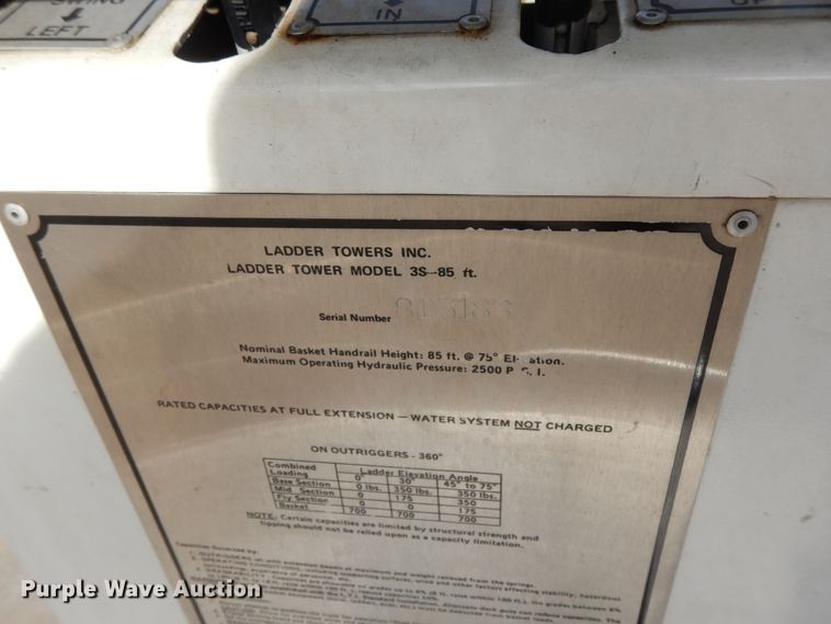 image for item GK9695 1981 Oshkosh V-1844M  aerial platform ladder truck