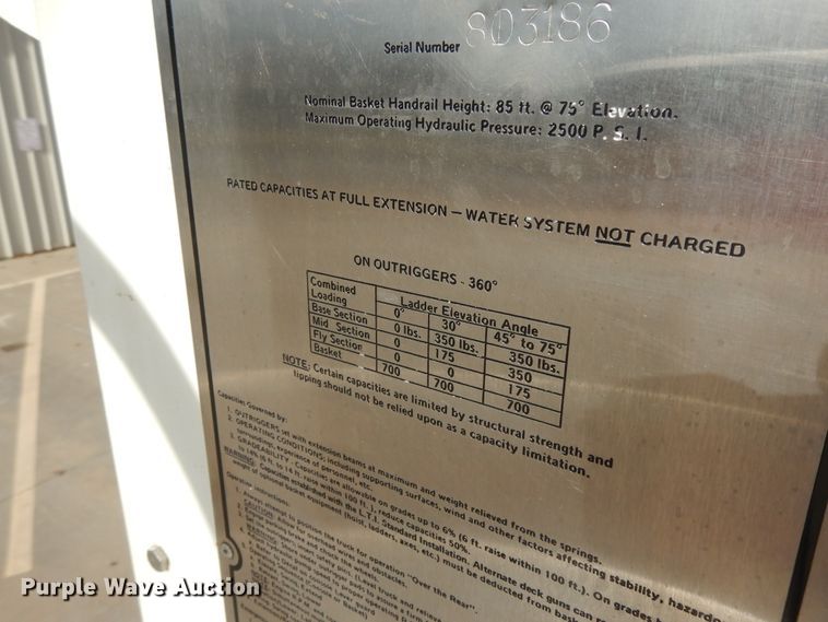 image for item GK9695 1981 Oshkosh V-1844M  aerial platform ladder truck