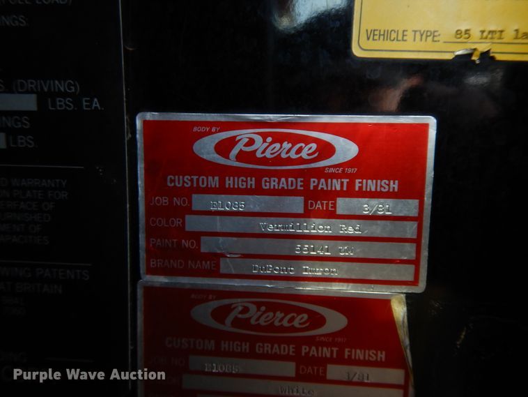 image for item GK9695 1981 Oshkosh V-1844M  aerial platform ladder truck