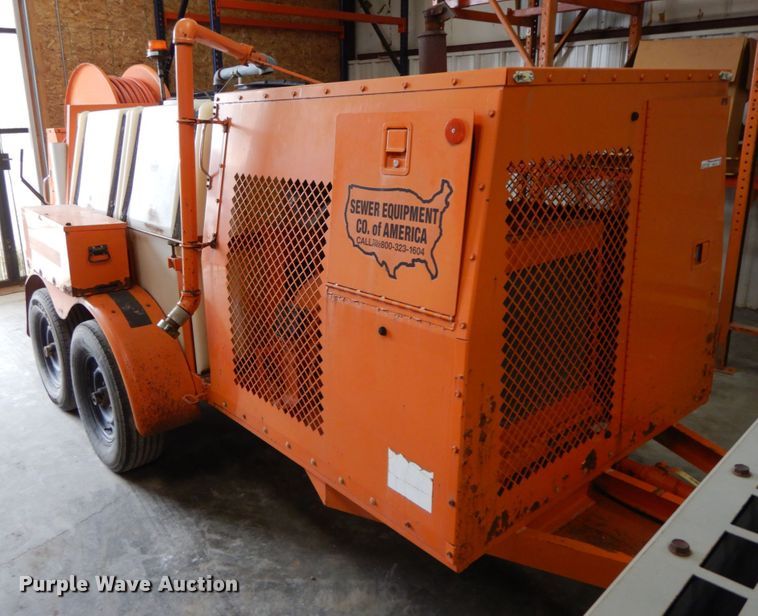 image for item HP9115 Sewer Equipment Co. of America 747FR2000 sewer jetter trailer