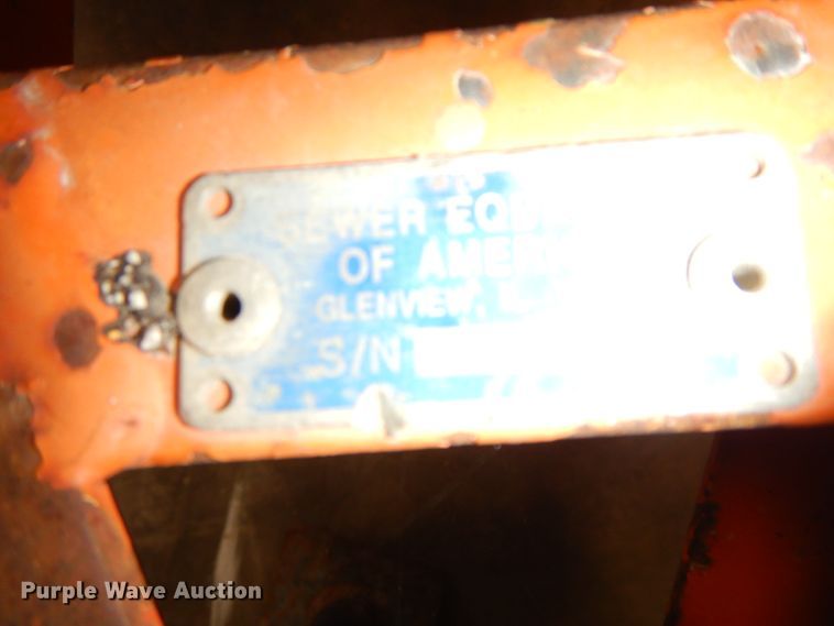 image for item HP9115 Sewer Equipment Co. of America 747FR2000 sewer jetter trailer