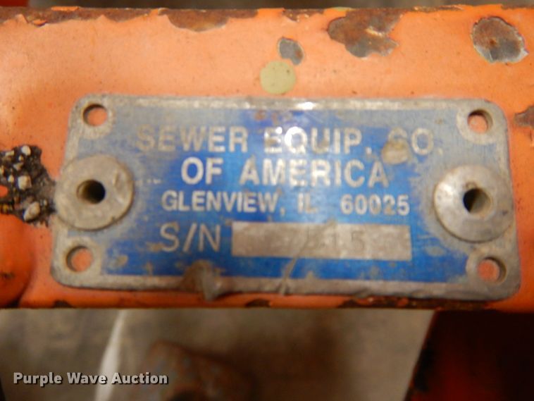 image for item HP9115 Sewer Equipment Co. of America 747FR2000 sewer jetter trailer