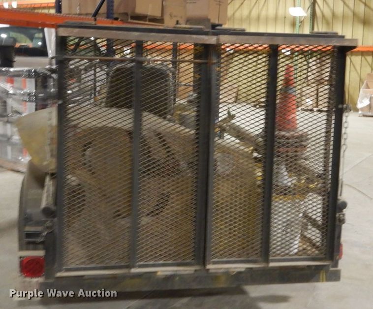 image for item HU9834 2004 Big Tex utility trailer with paint striping equipment