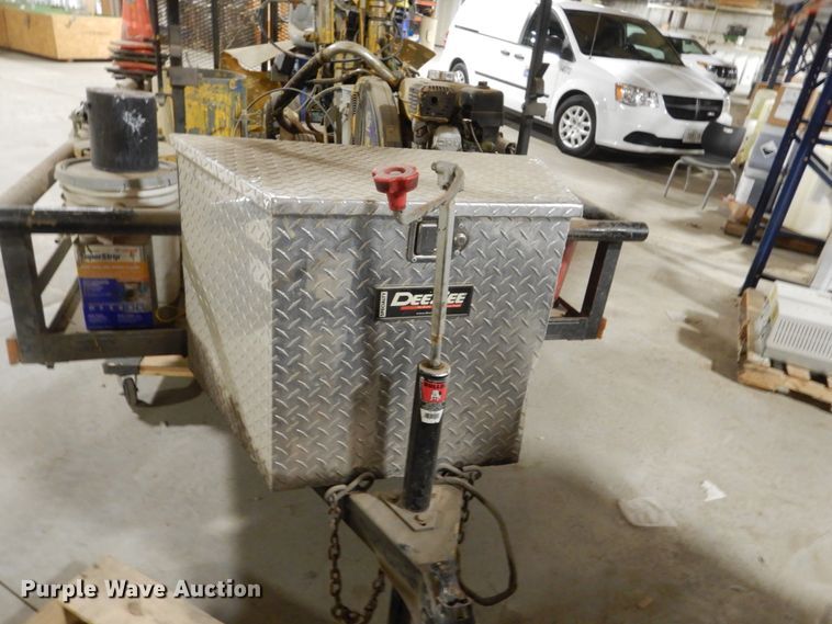 image for item HU9834 2004 Big Tex utility trailer with paint striping equipment