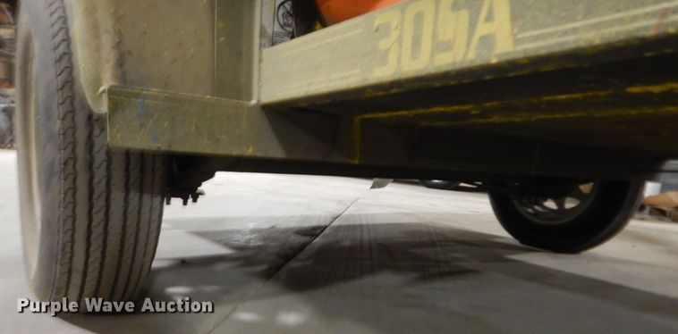 image for item HU9834 2004 Big Tex utility trailer with paint striping equipment