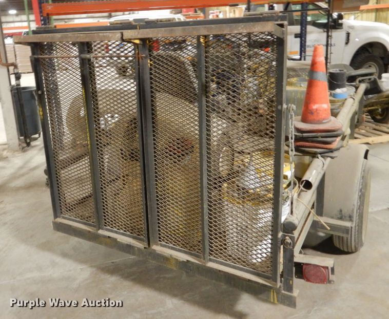 image for item HU9834 2004 Big Tex utility trailer with paint striping equipment