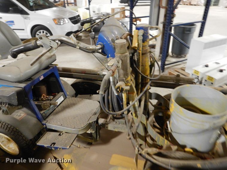 image for item HU9834 2004 Big Tex utility trailer with paint striping equipment