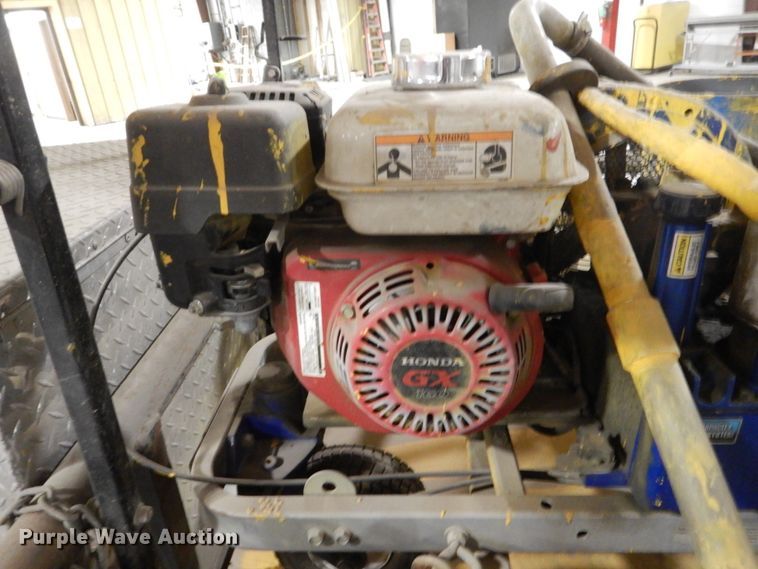 image for item HU9834 2004 Big Tex utility trailer with paint striping equipment