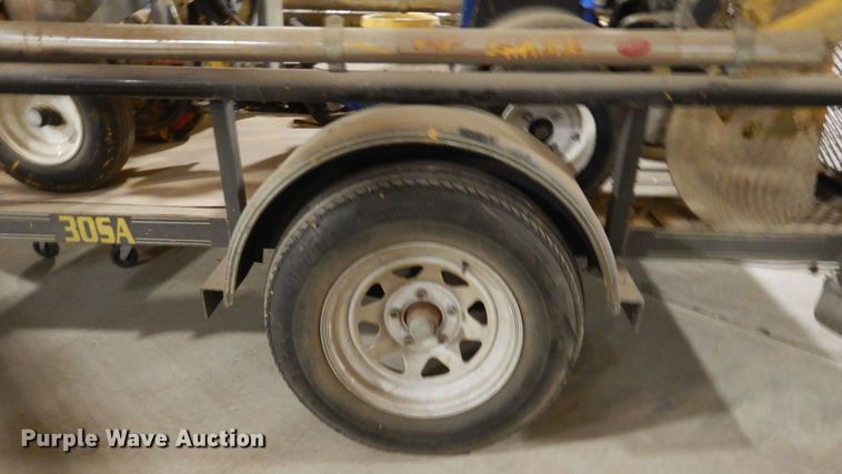 image for item HU9834 2004 Big Tex utility trailer with paint striping equipment